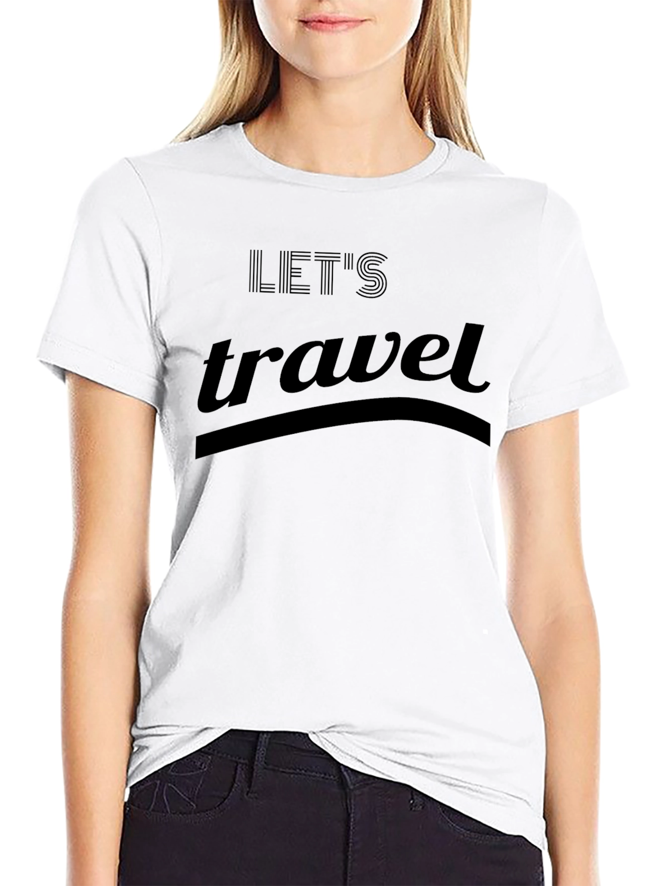 Lets Travel T-Shirt - Black Graphic Tee