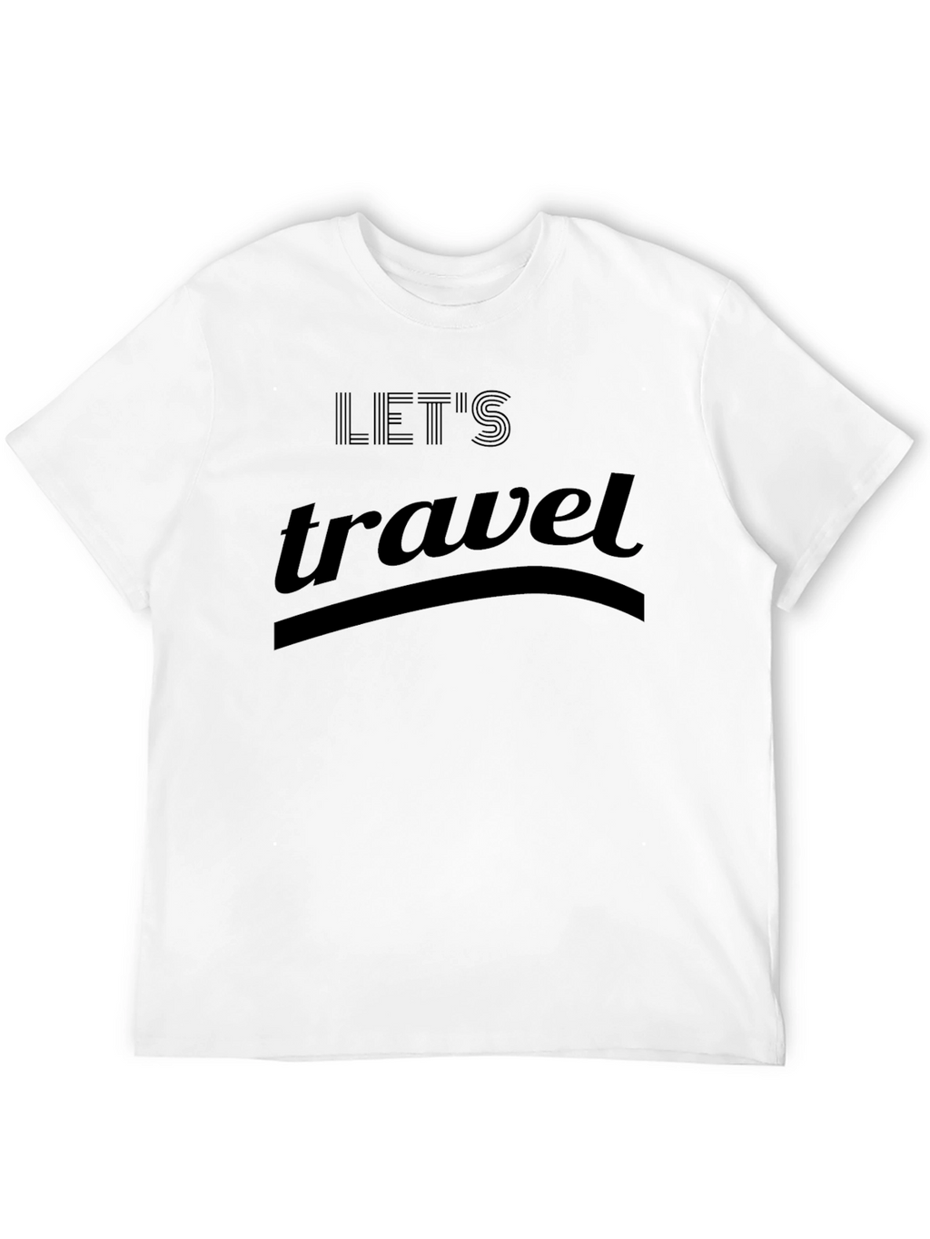 Lets Travel T-Shirt - Black Graphic Tee