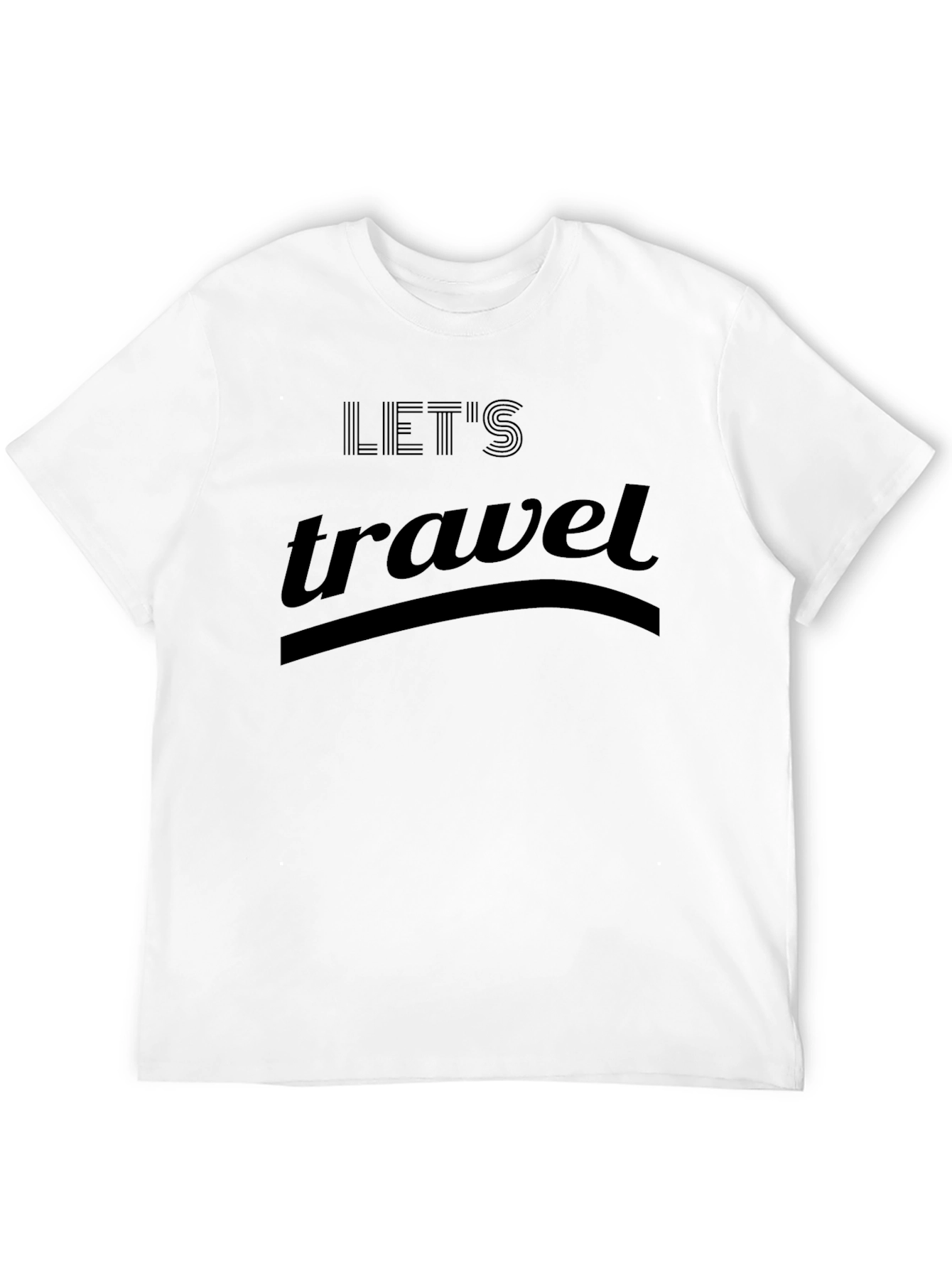 Lets Travel T-Shirt - Black Graphic Tee