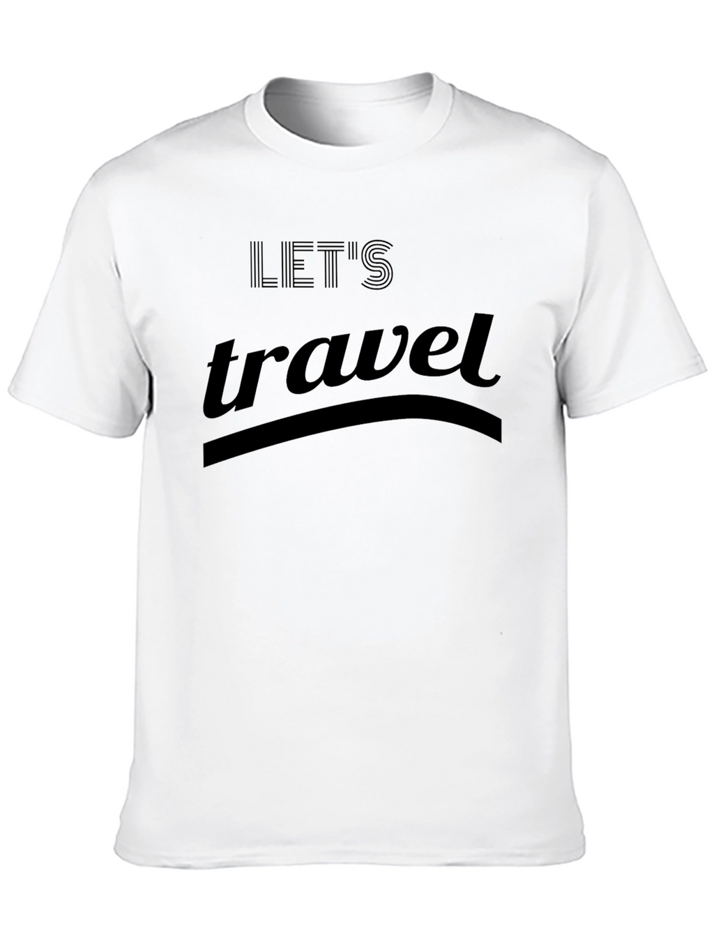 Lets Travel T-Shirt - Black Graphic Tee
