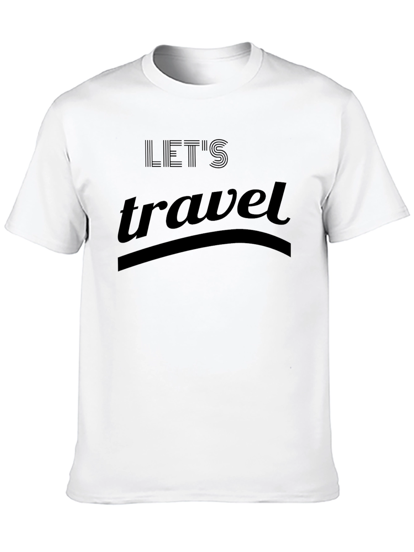 Lets Travel T-Shirt - Black Graphic Tee