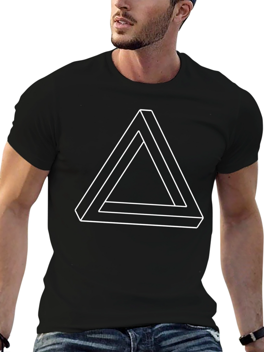 Impossible Triangle Graphic Tee - Black
