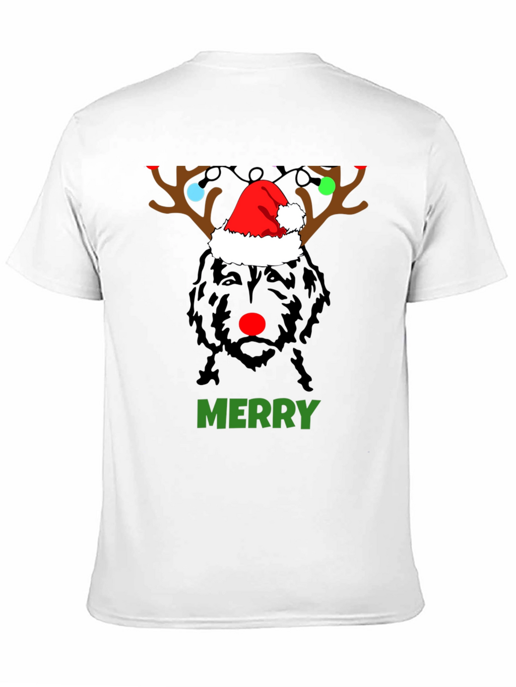 Merry Christmas Dog Reindeer Holiday T-Shirt