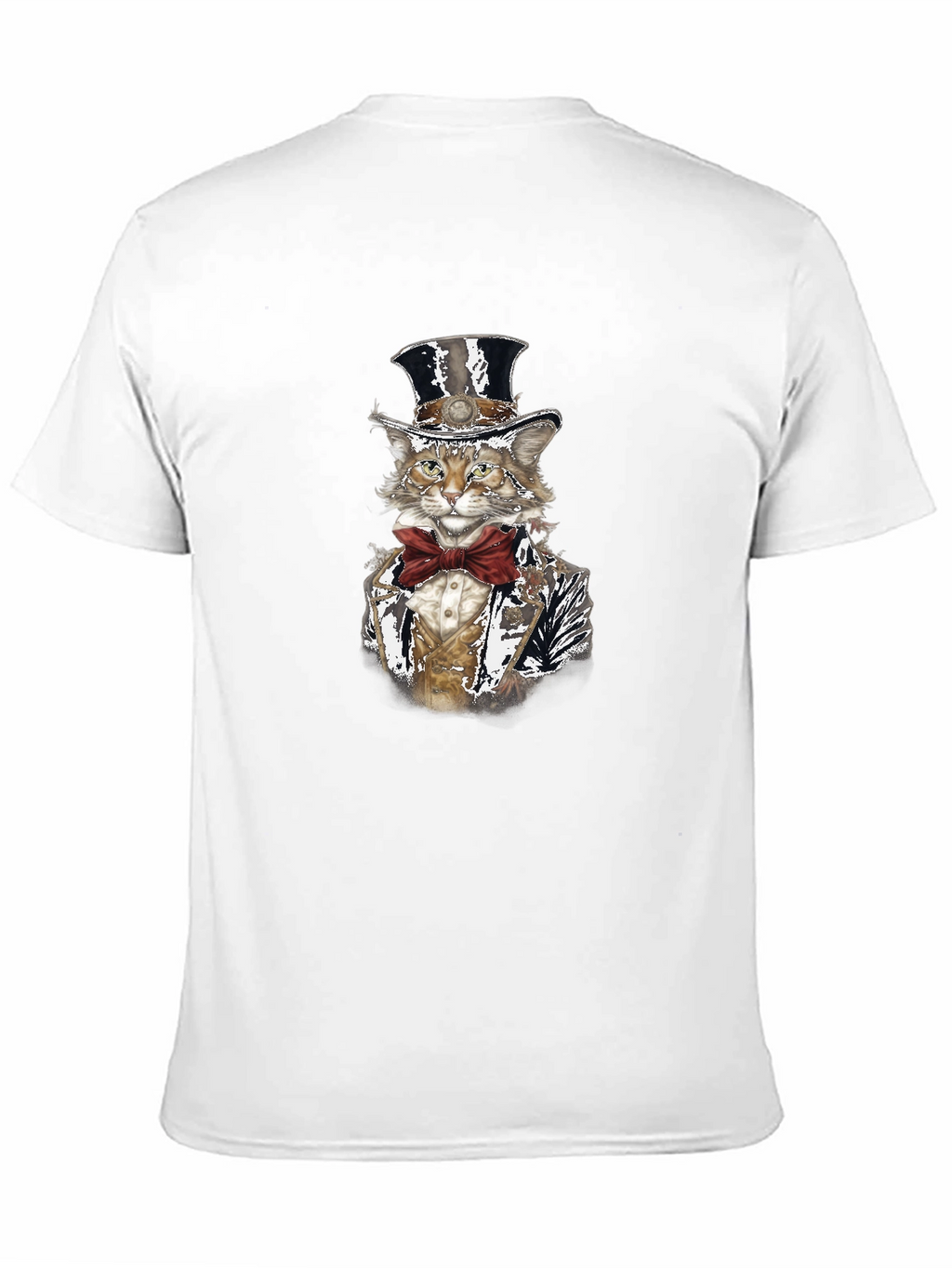 Gentleman Cat T-Shirt - Top Hat & Bowtie