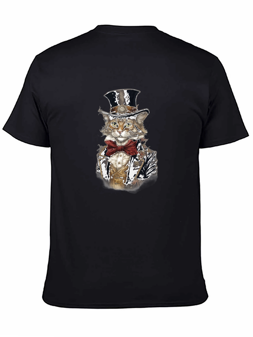 Gentleman Cat T-Shirt - Top Hat & Bowtie