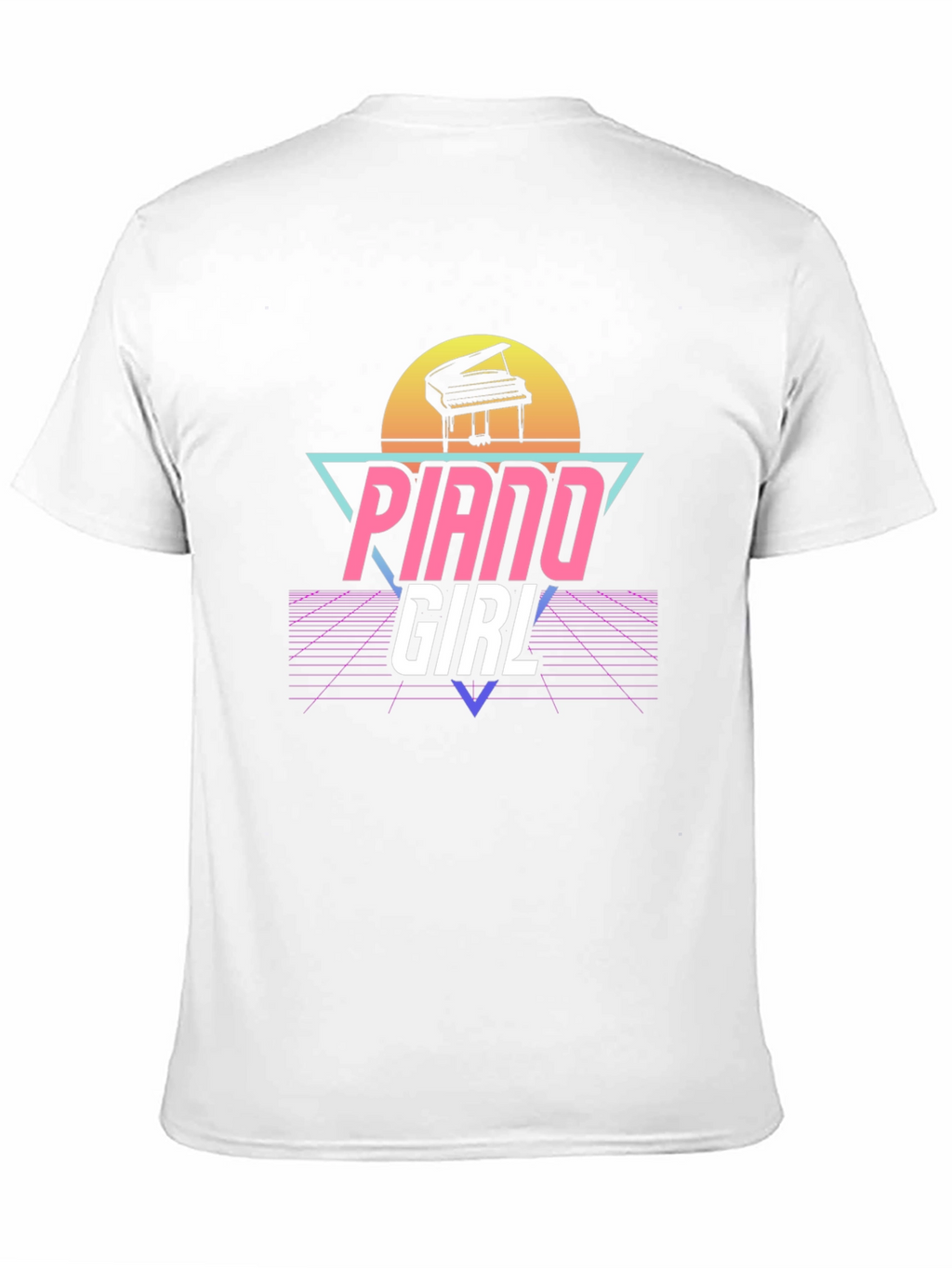 Piano Girl Retro T-Shirt