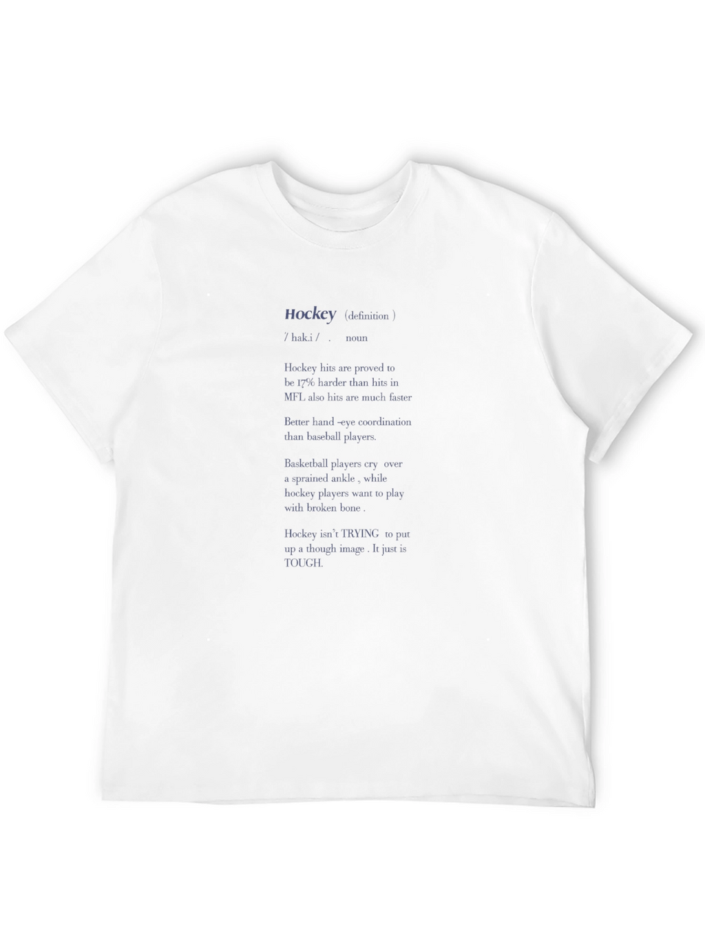 Hockey Definition T-Shirt | Tough Player Tee