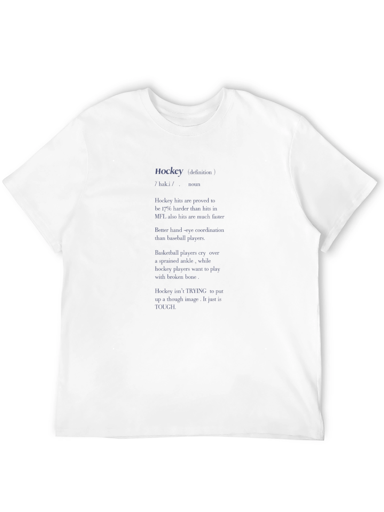 Hockey Definition T-Shirt | Tough Player Tee
