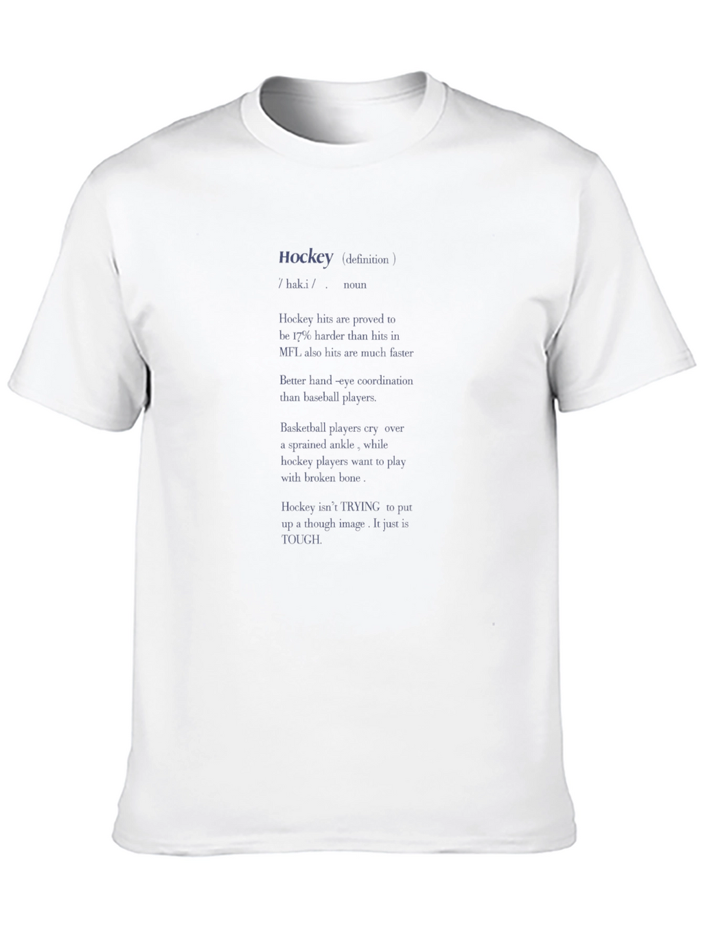 Hockey Definition T-Shirt | Tough Player Tee