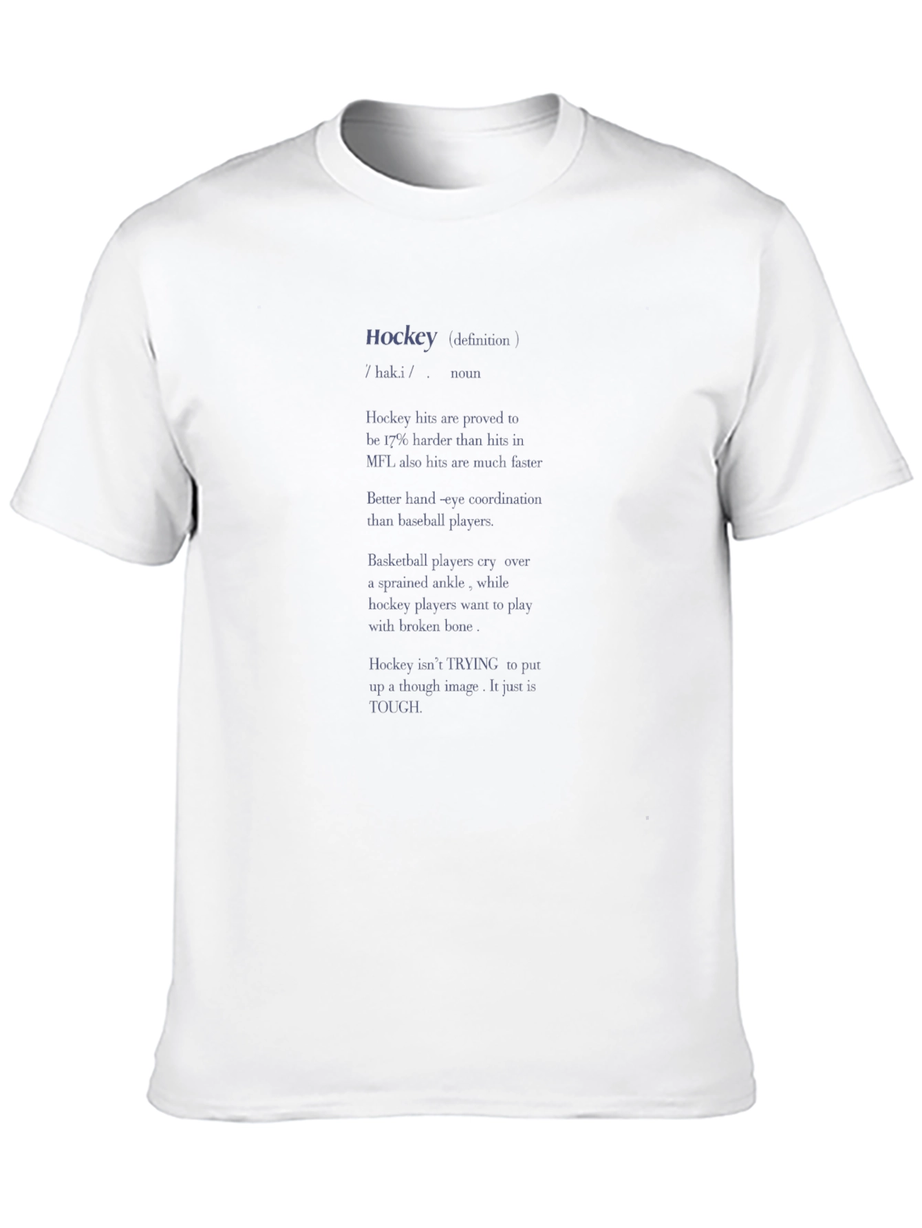 Hockey Definition T-Shirt | Tough Player Tee