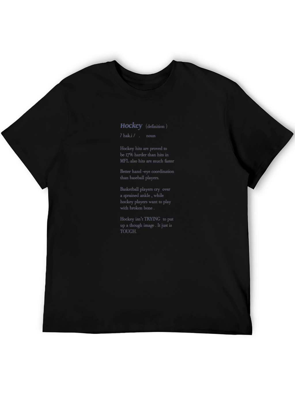 Hockey Definition T-Shirt | Tough Player Tee