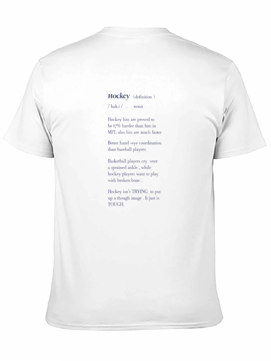 Hockey Definition T-Shirt | Tough Player Tee
