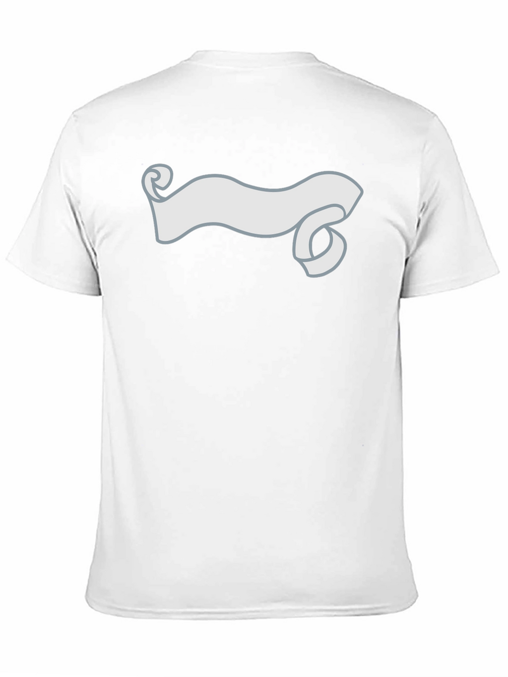 Black T-Shirt with Cartoon Ribbon Graphic