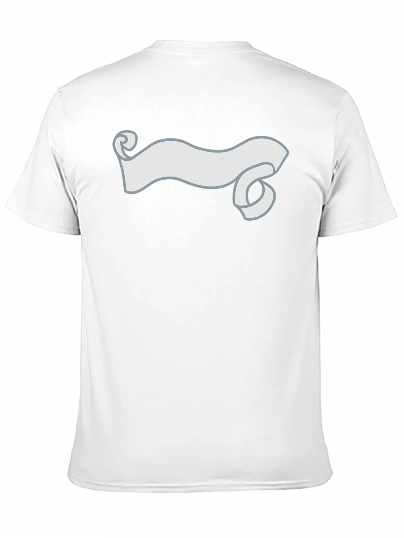 Black T-Shirt with Cartoon Ribbon Graphic