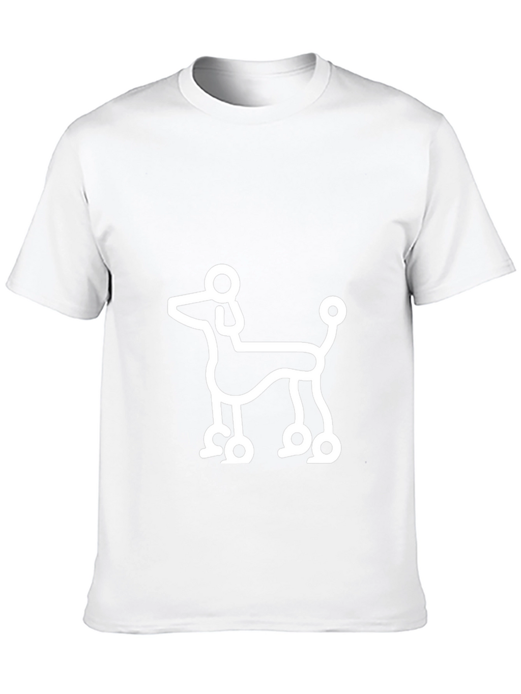 Poodle Outline Black T-Shirt