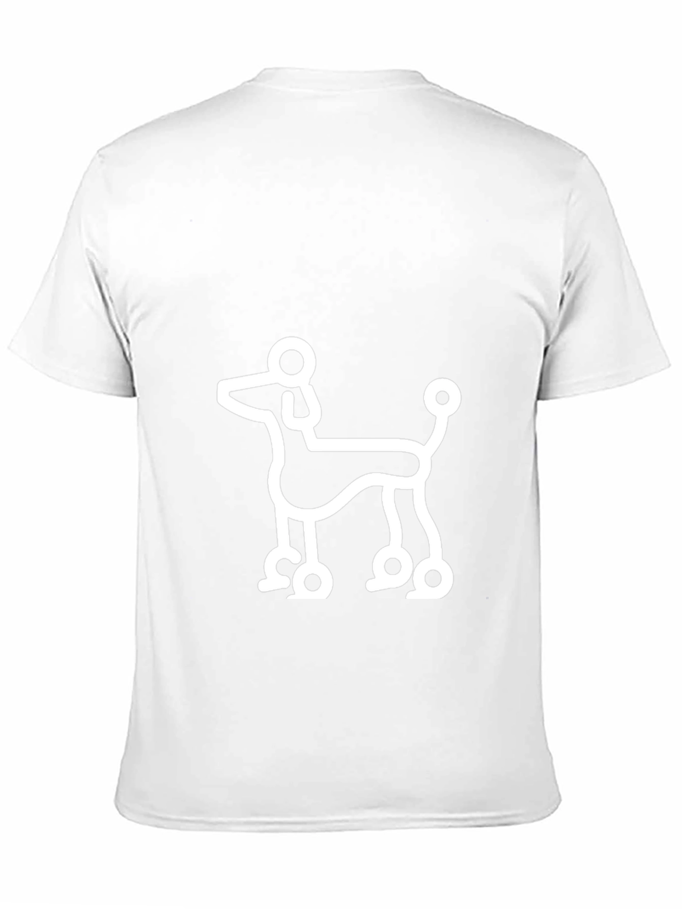 Poodle Outline Black T-Shirt