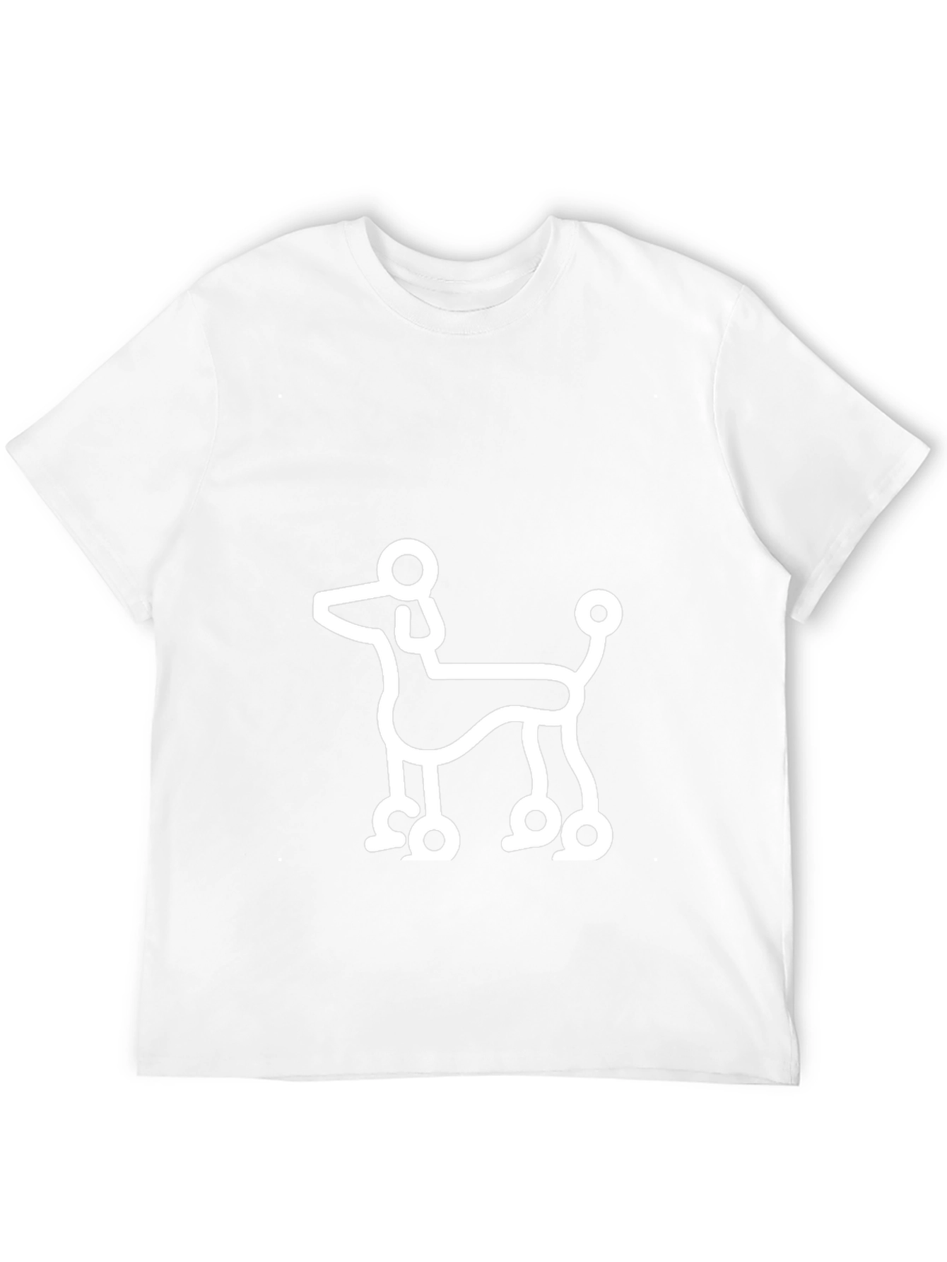 Poodle Outline Black T-Shirt