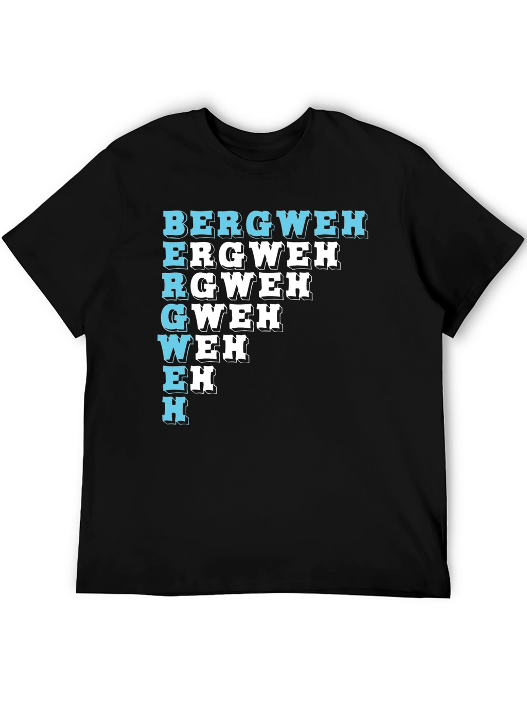 Unique BERGWEH Cascade T-Shirt - Black Casual Tee