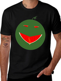 Funny Watermelon Smile T-Shirt - Black