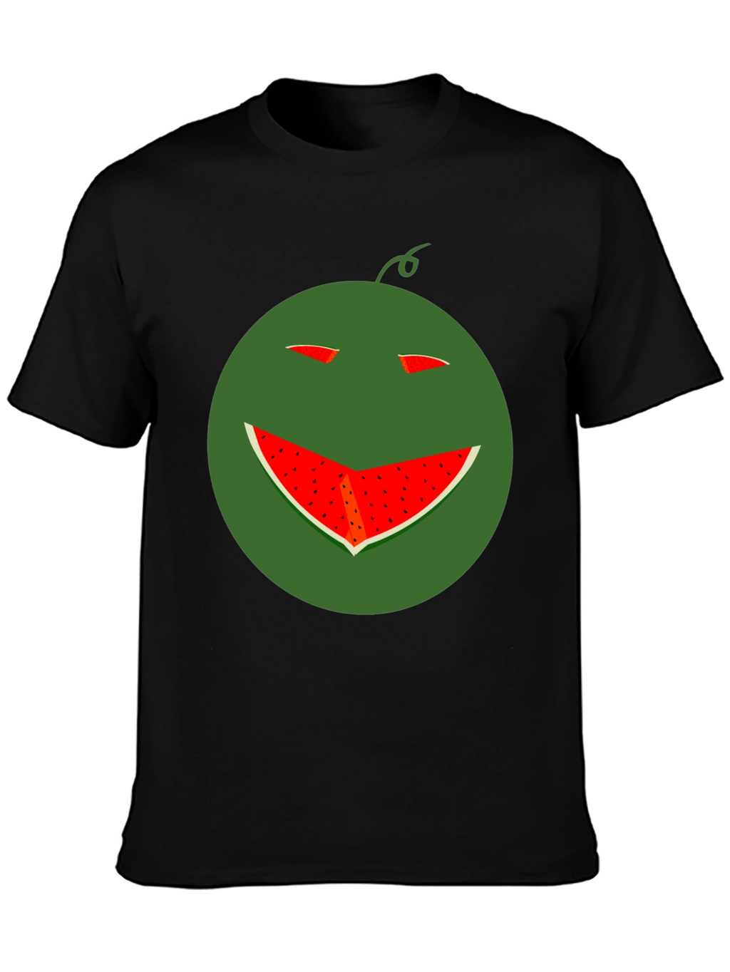 Funny Watermelon Smile T-Shirt - Black