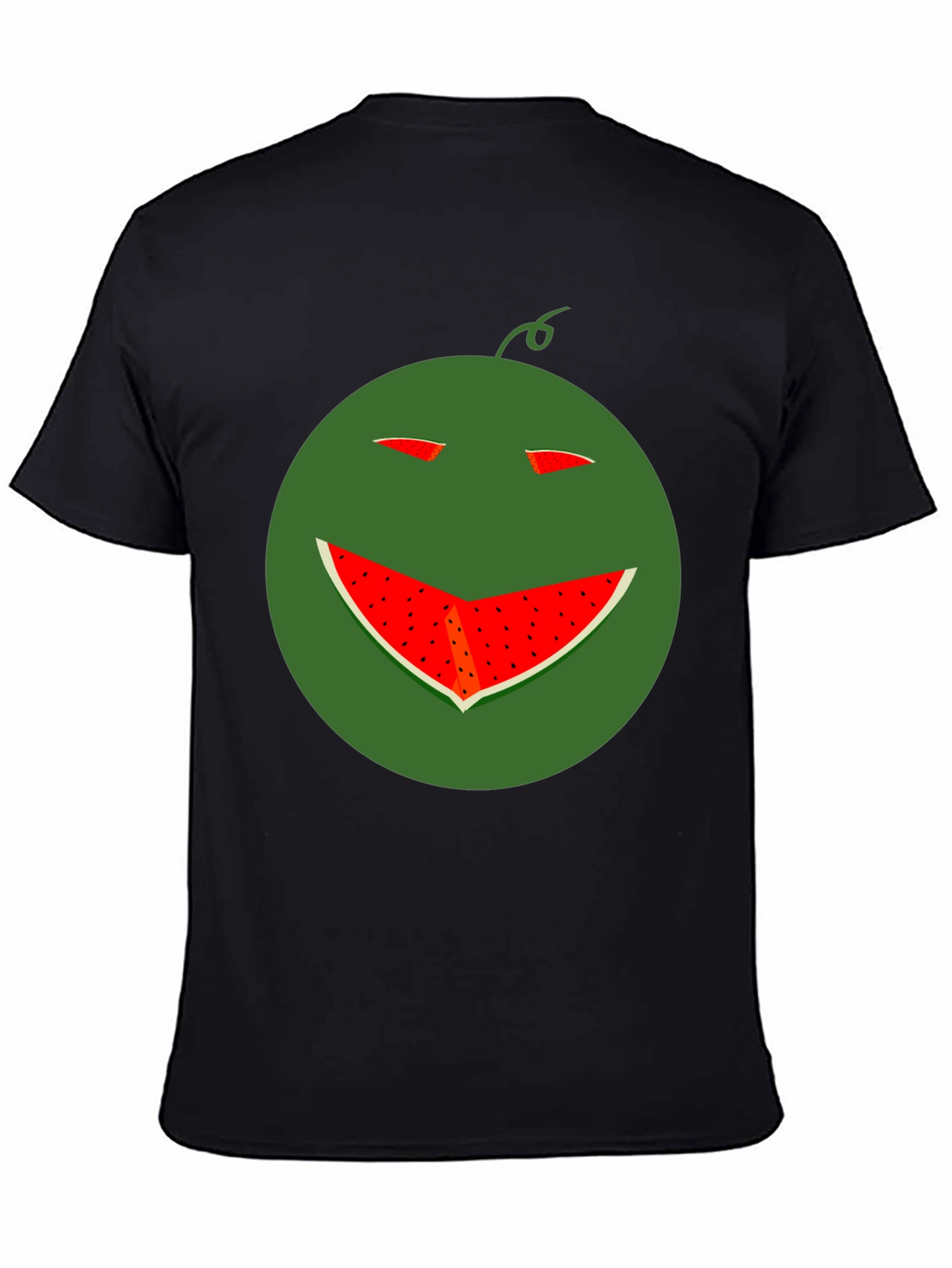 Funny Watermelon Smile T-Shirt - Black