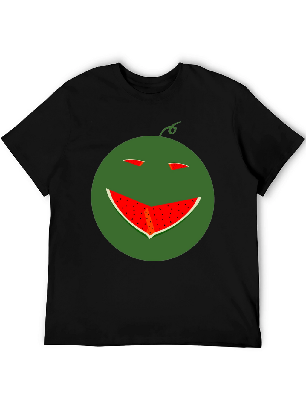 Funny Watermelon Smile T-Shirt - Black