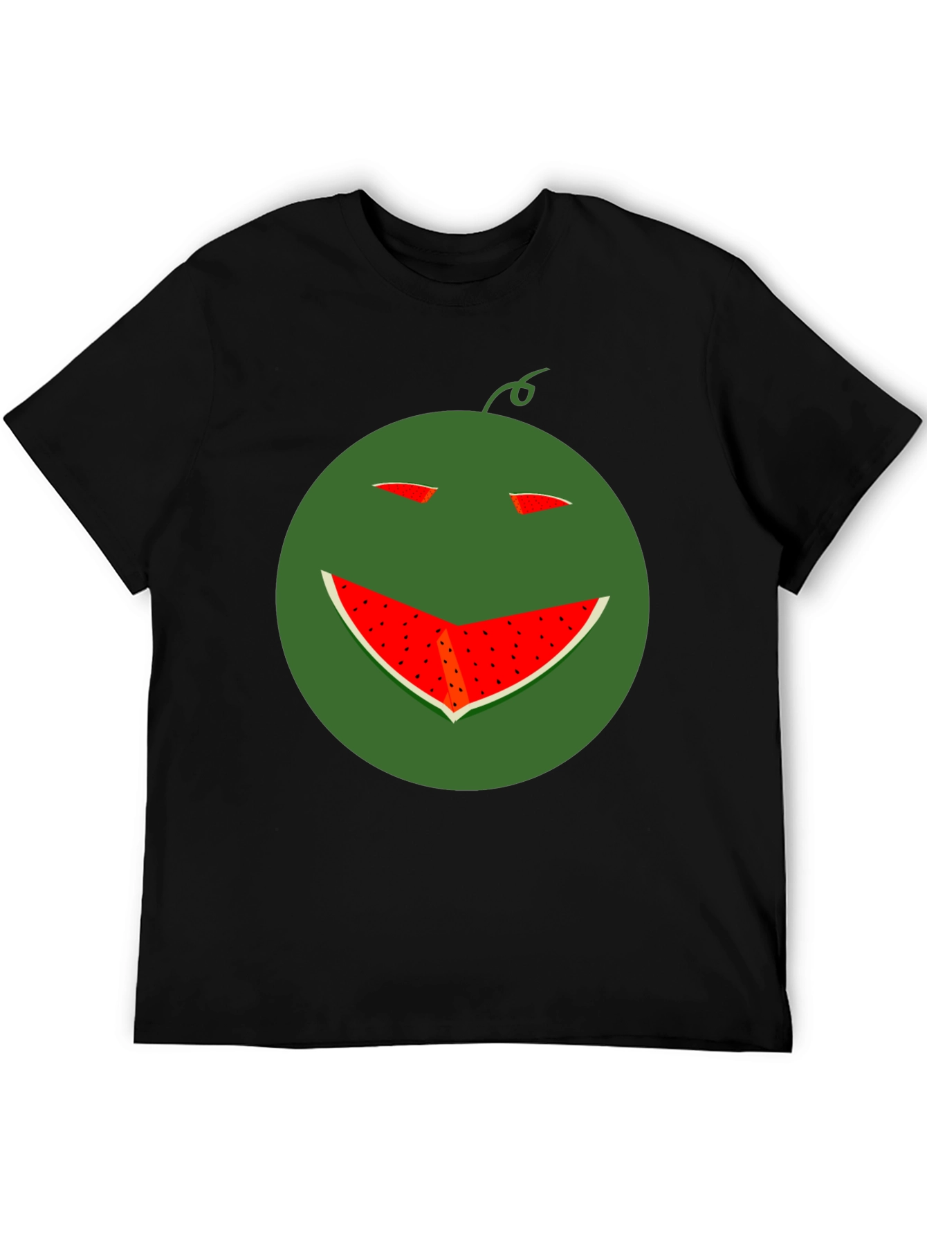 Funny Watermelon Smile T-Shirt - Black
