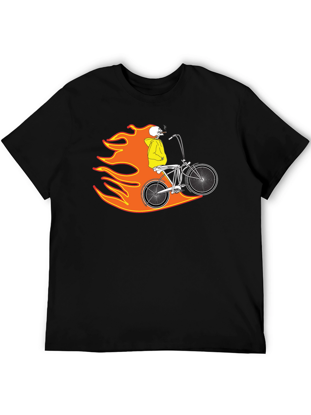 Skull Rider on Fire Graphic Tee