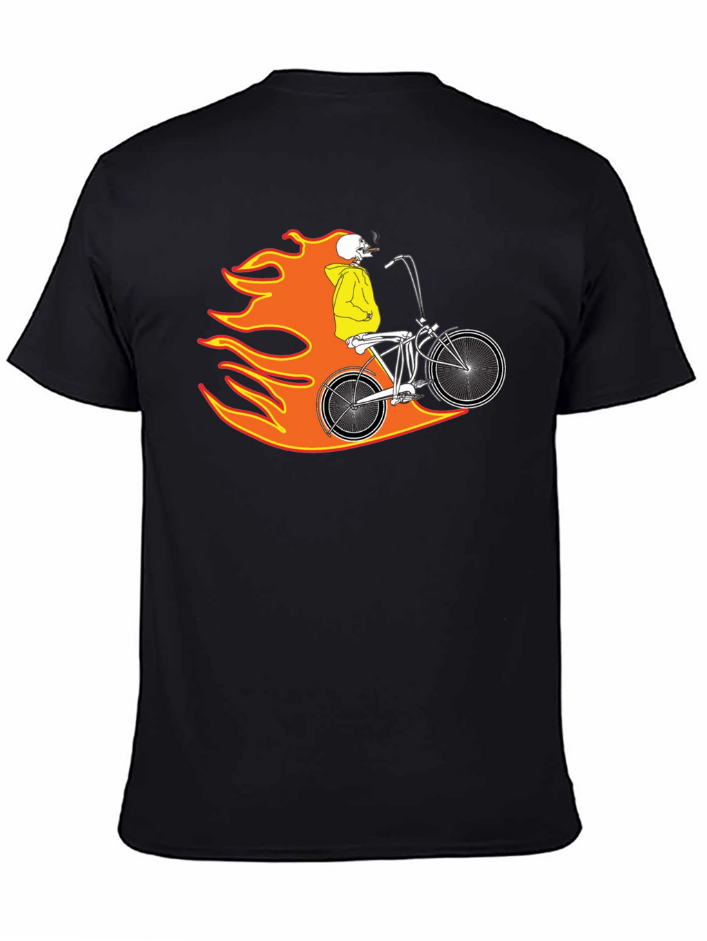 Skull Rider on Fire Graphic Tee