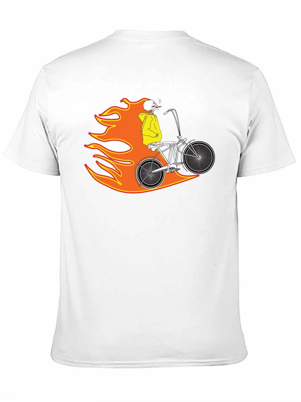 Skull Rider on Fire Graphic Tee