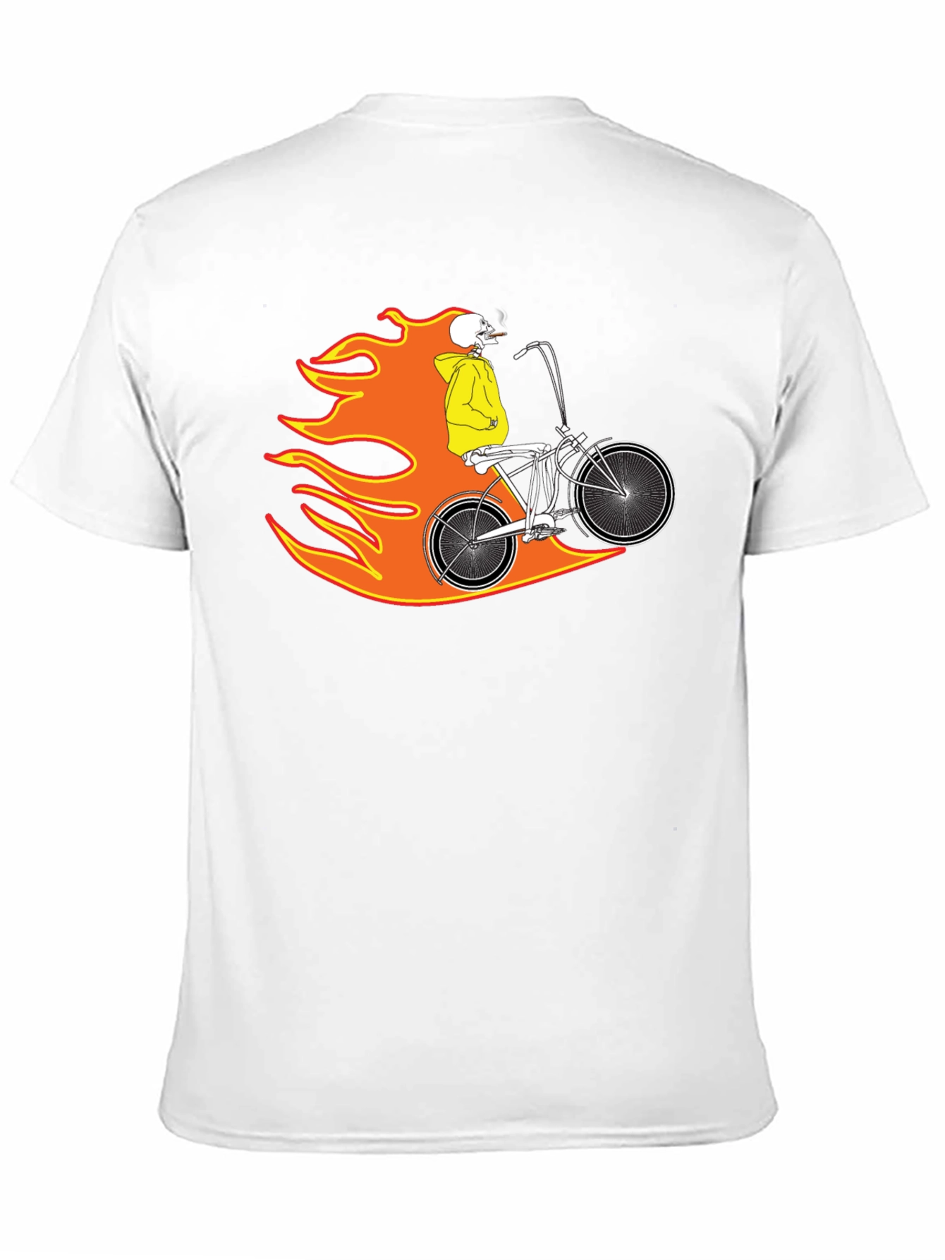 Skull Rider on Fire Graphic Tee