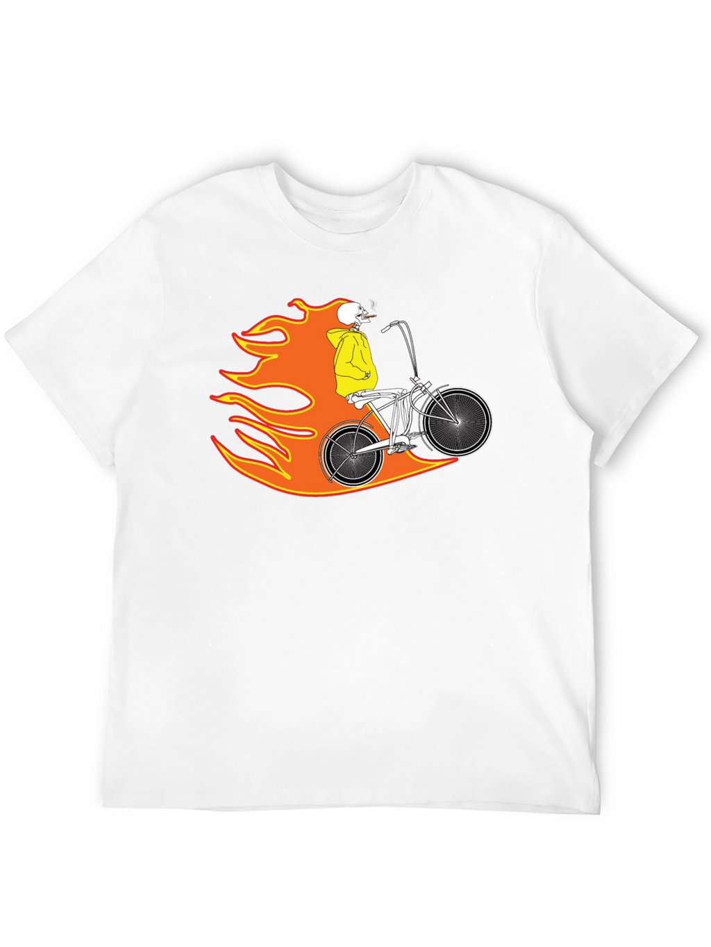 Skull Rider on Fire Graphic Tee