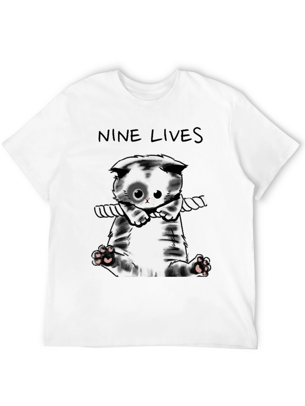 Nine Lives Cat T-Shirt - Cute Kitten Tee