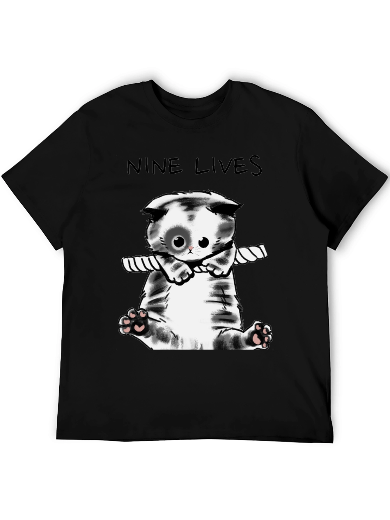 Nine Lives Cat T-Shirt - Cute Kitten Tee