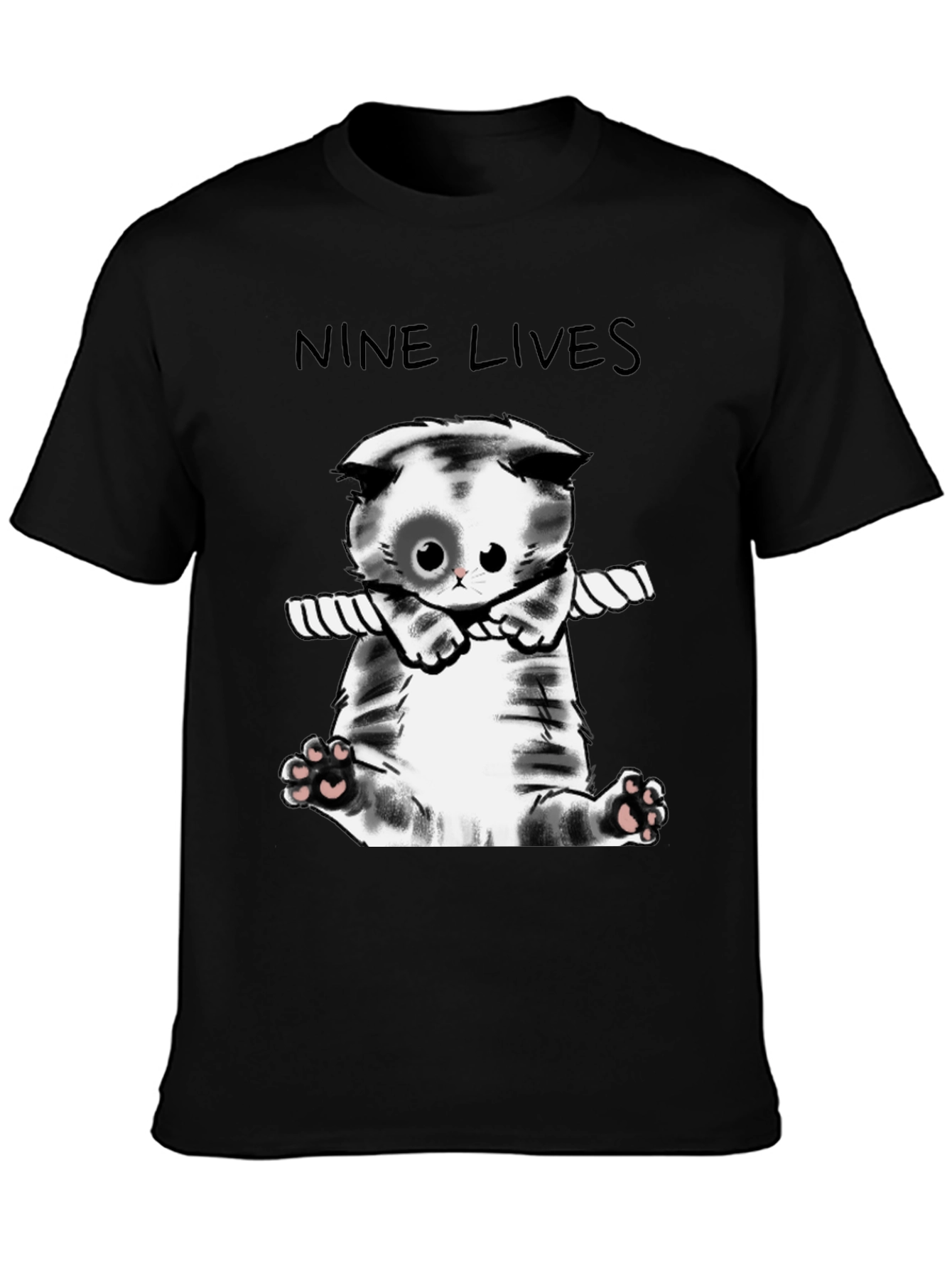 Nine Lives Cat T-Shirt - Cute Kitten Tee