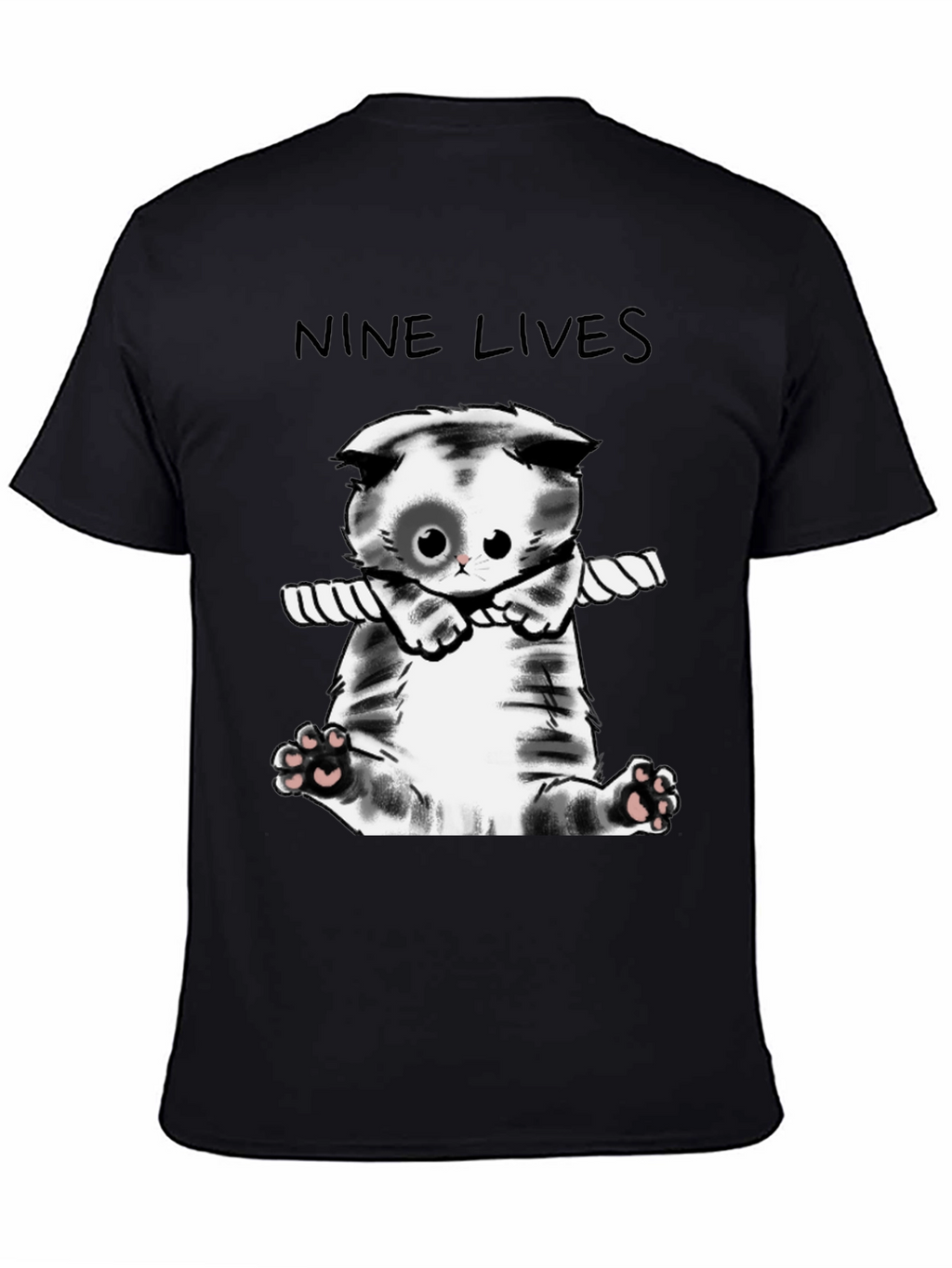 Nine Lives Cat T-Shirt - Cute Kitten Tee