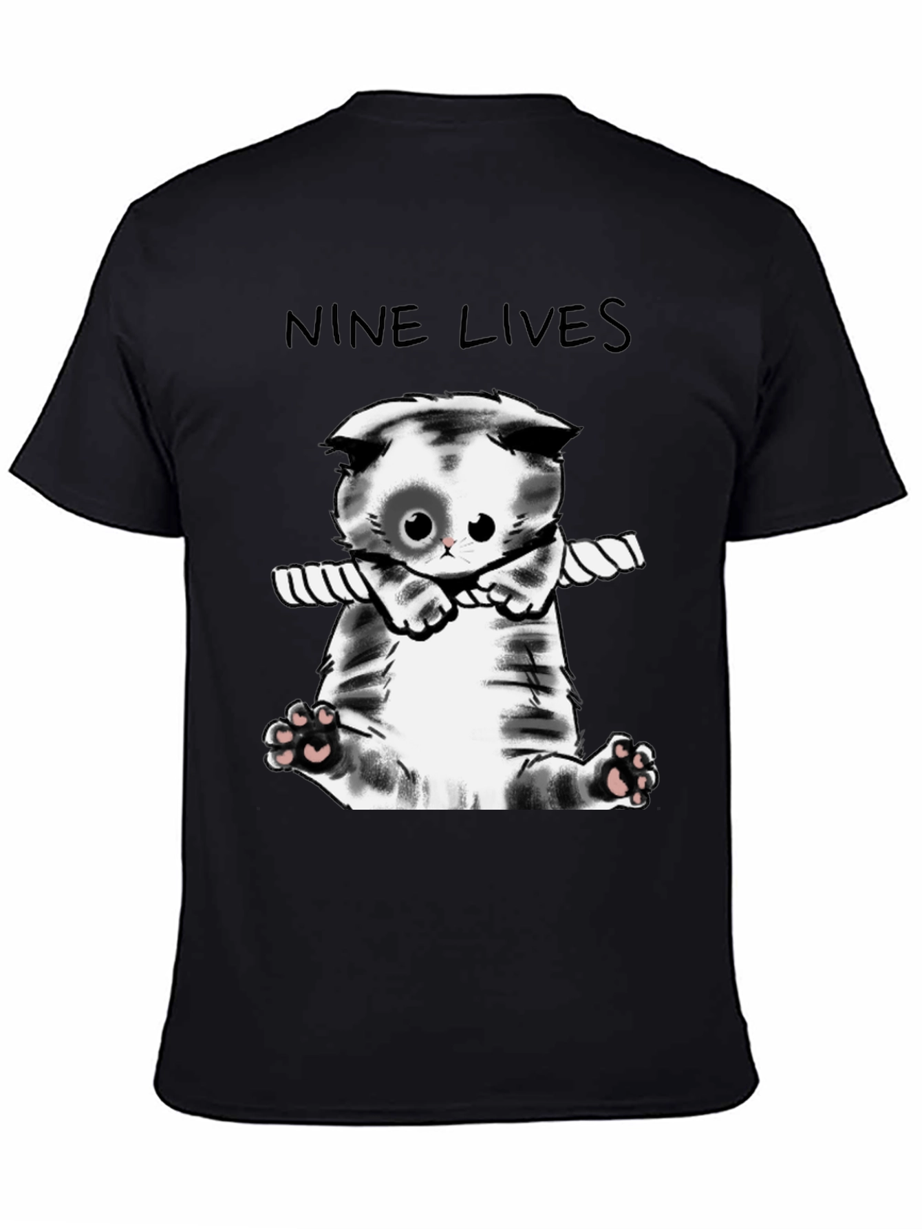 Nine Lives Cat T-Shirt - Cute Kitten Tee
