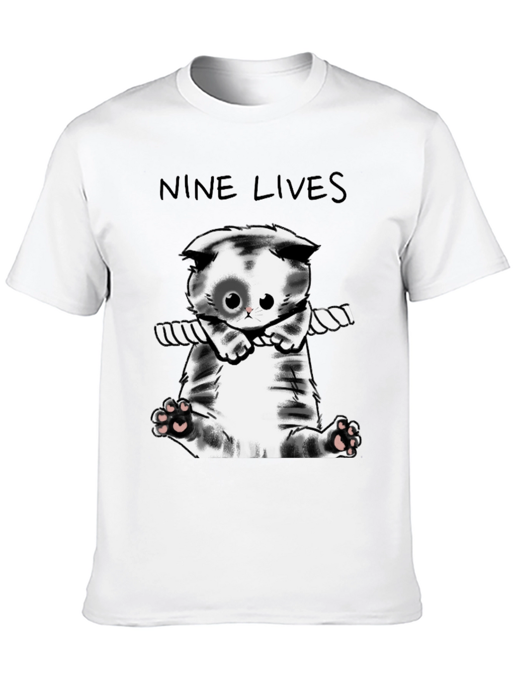 Nine Lives Cat T-Shirt - Cute Kitten Tee