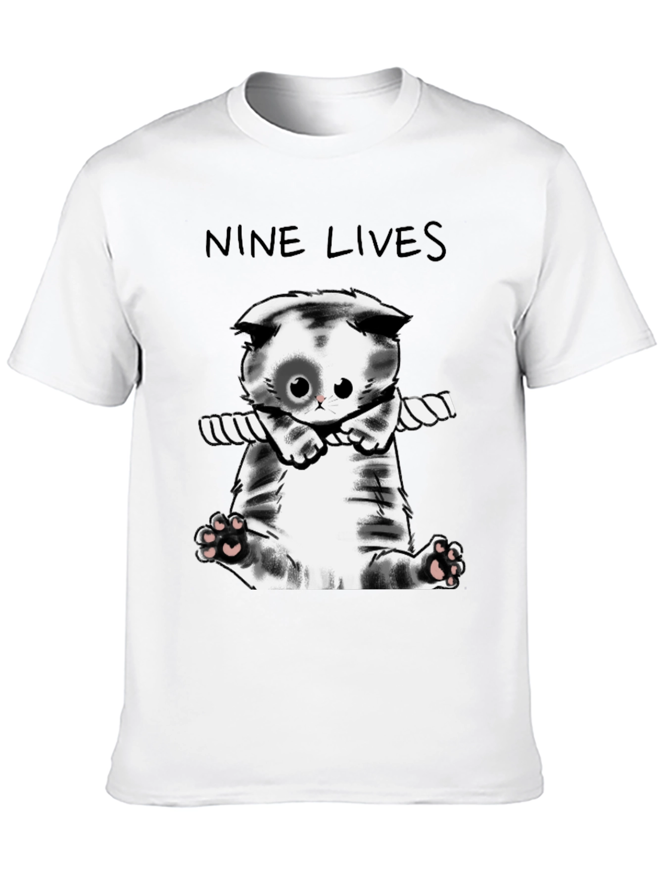 Nine Lives Cat T-Shirt - Cute Kitten Tee
