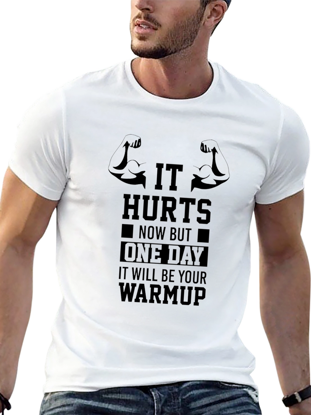 Workout Motivation T-Shirt - It Hurts Now Warmup