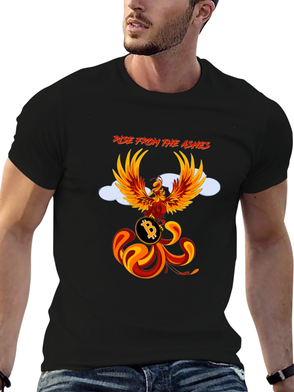 Phoenix Bitcoin Graphic T-Shirt - Rise from the Ashes