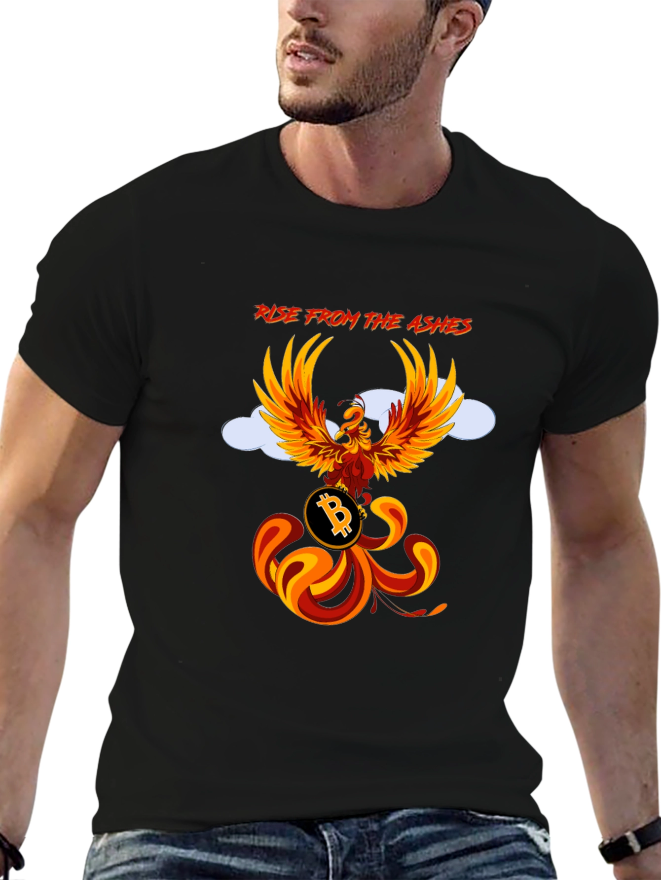 Phoenix Bitcoin Graphic T-Shirt - Rise from the Ashes