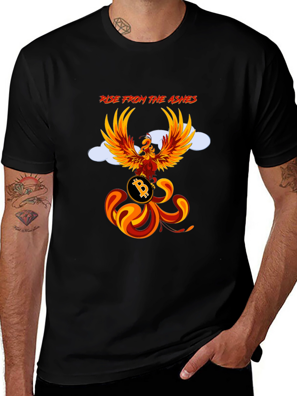 Phoenix Bitcoin Graphic T-Shirt - Rise from the Ashes