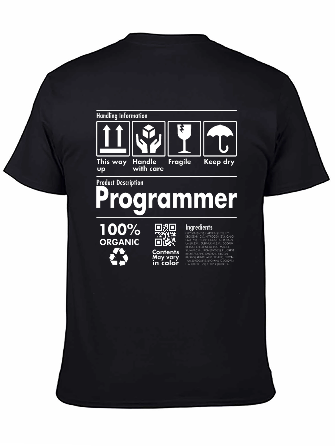 Programmer Organic Cotton T-Shirt - Handle with Care