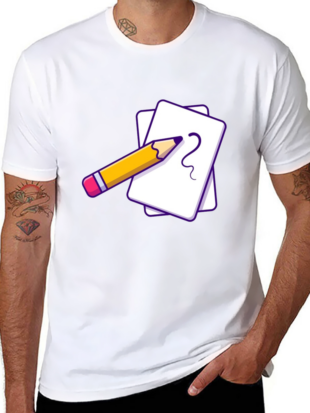 Creative Sketch Tee - Black Graphic T-Shirt