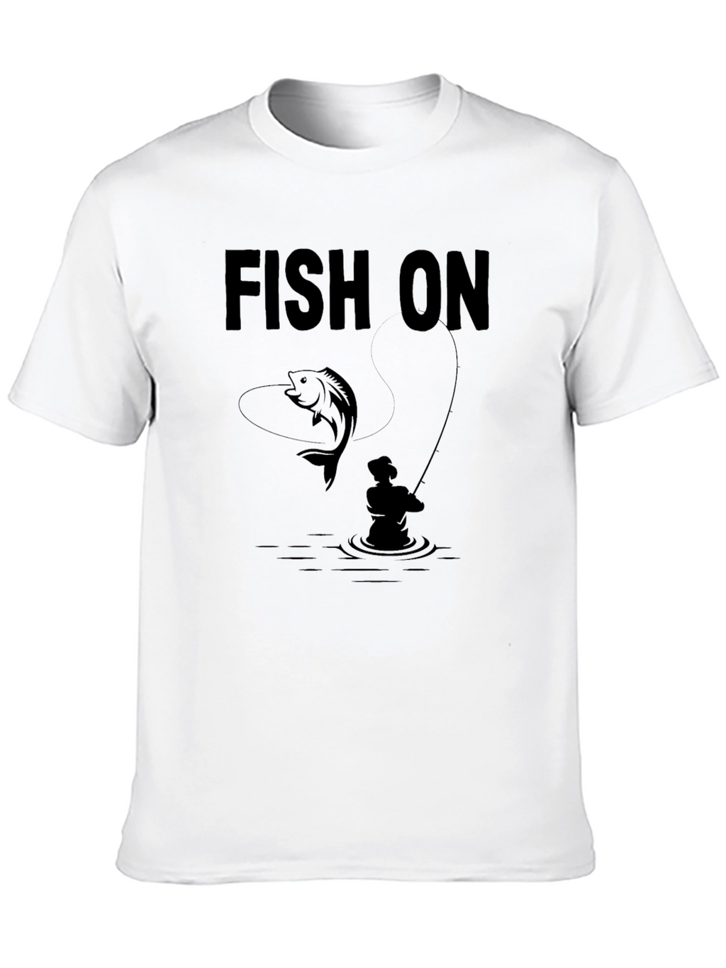 Fish On Graphic T-Shirt - Black