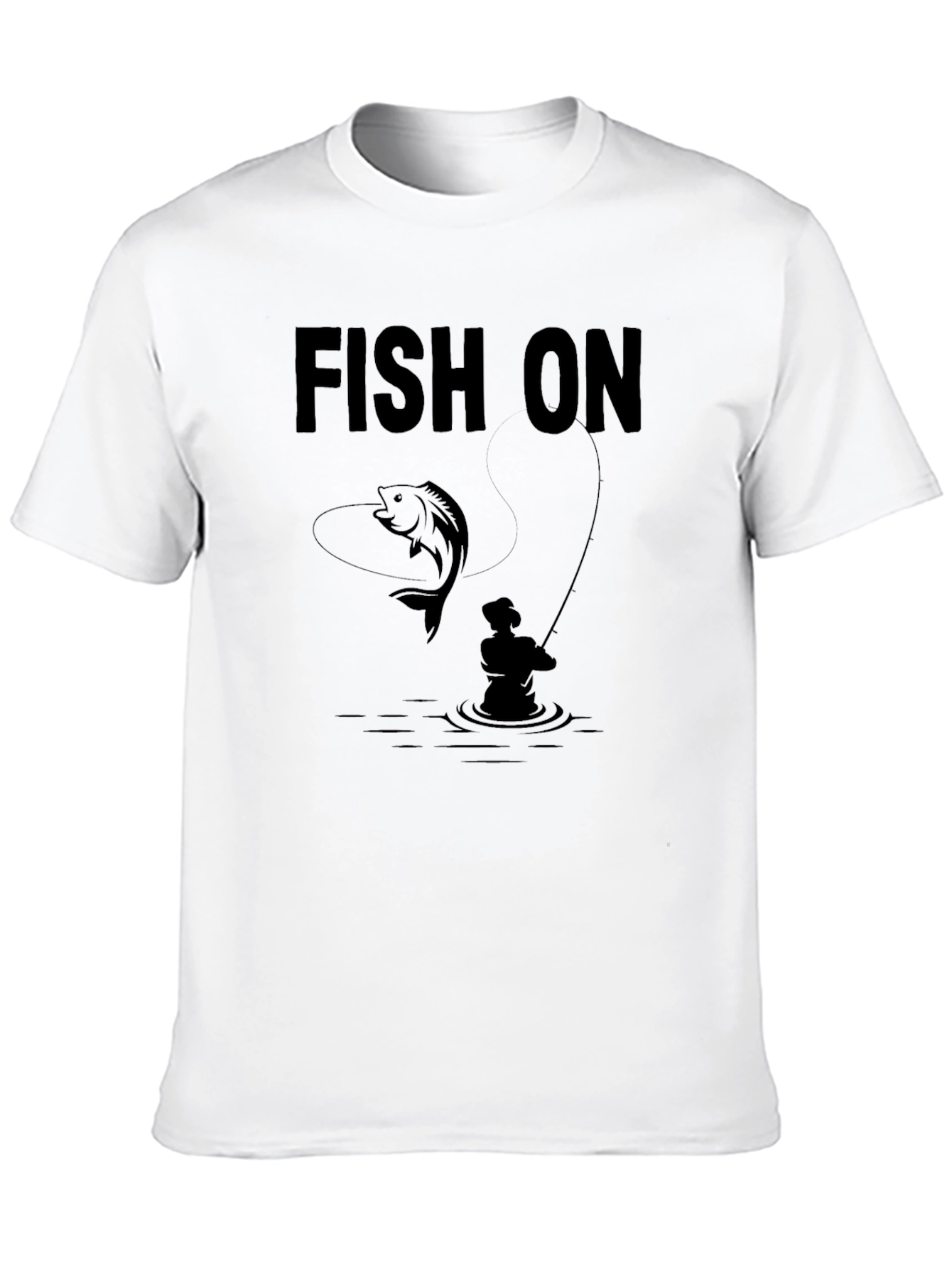 Fish On Graphic T-Shirt - Black