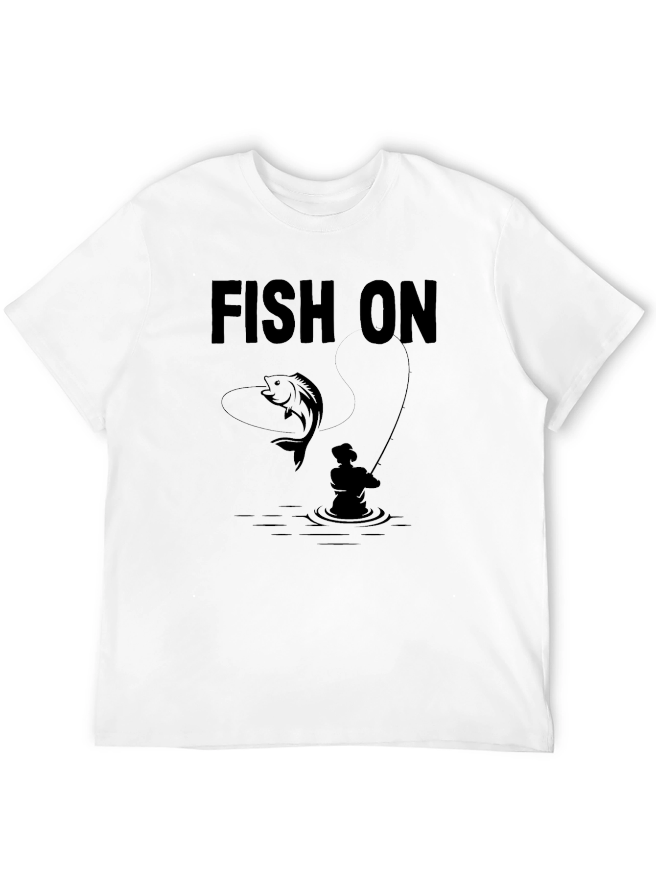 Fish On Graphic T-Shirt - Black