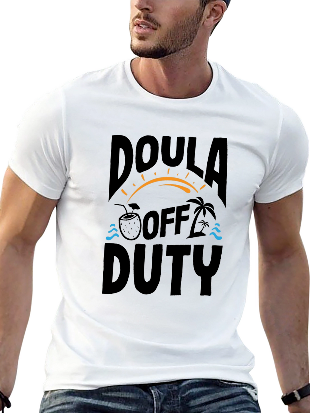 Doula Off Duty Black Graphic T-Shirt