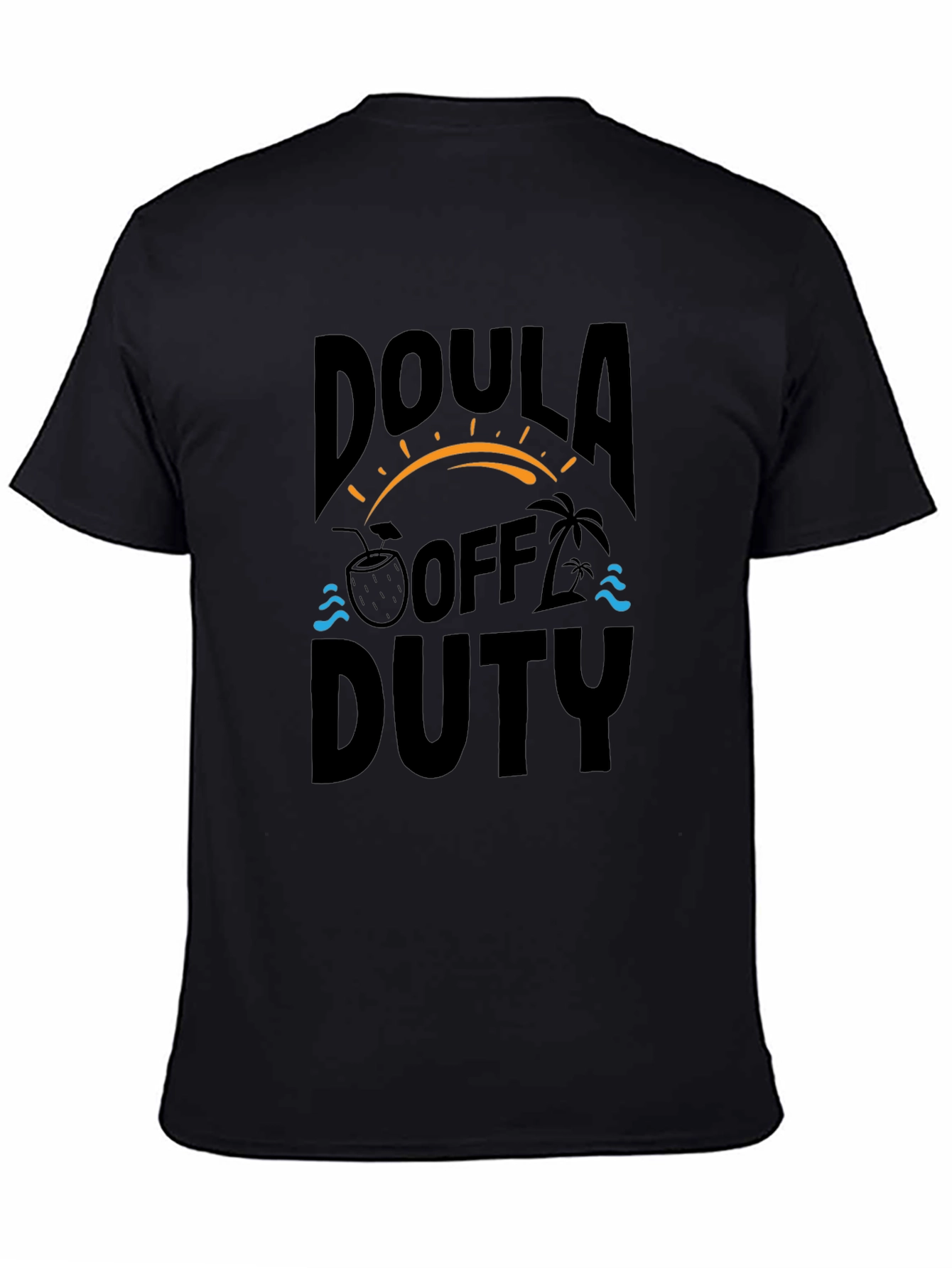 Doula Off Duty Black Graphic T-Shirt